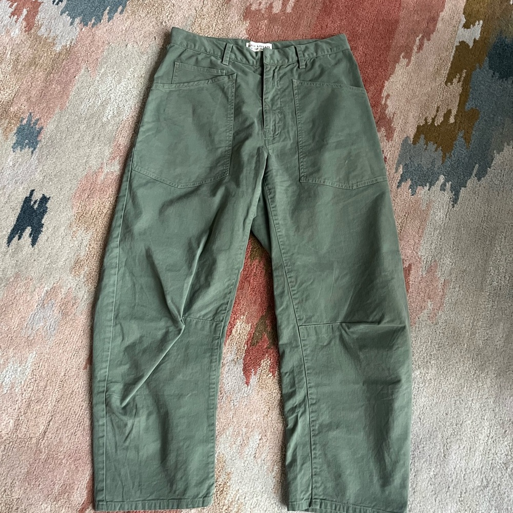 Nili Lotan Shon Pants in Army Green